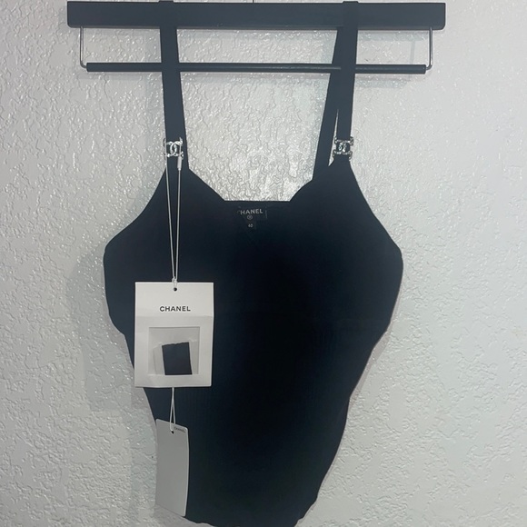 🚫SOLD🚫 New Chanel Black Diamond CC Top Size 40 (US Women’s M)💎 - Picture 3 of 17